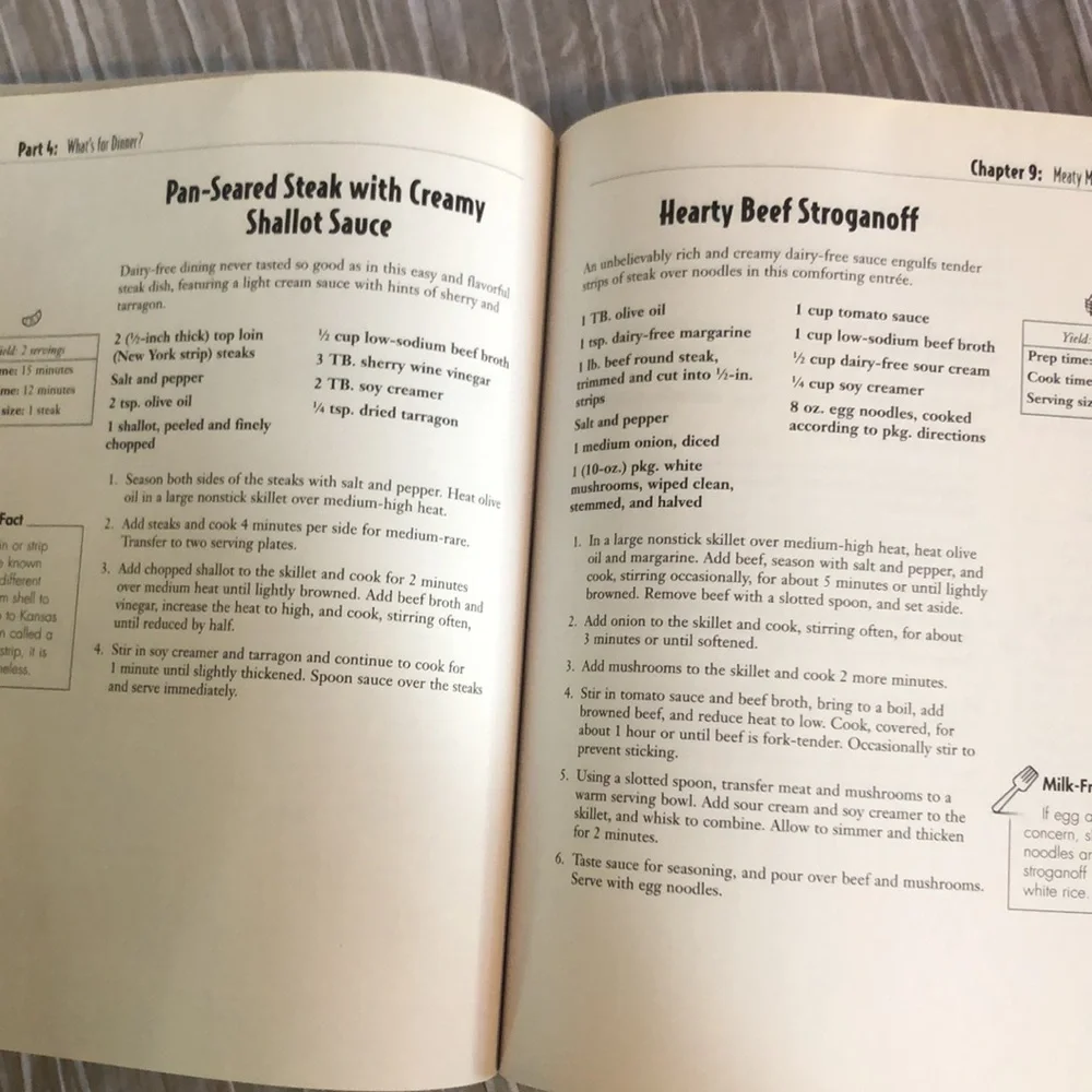 COMPLETE IDIOTS GUIDE TO DAIRY FREE EATING & Dairy Free Cookbook lot of 2 books